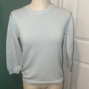 Soft MINNOW‎ unisex Light Blue Knit sweater. Size 13/14. NWT